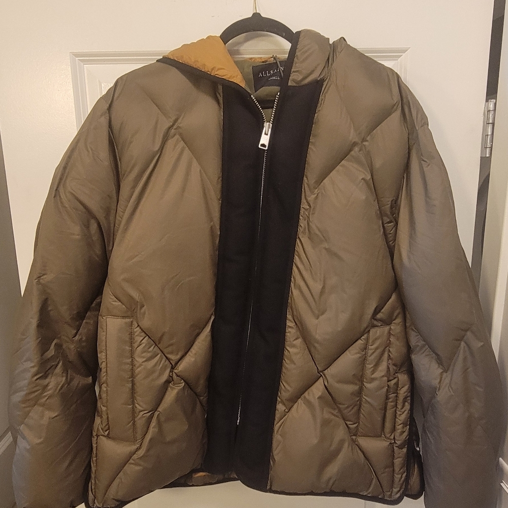 ALL SAINTS Pegasis Quilted Relaxed Fit Puffer Coat sz Small Bomber
